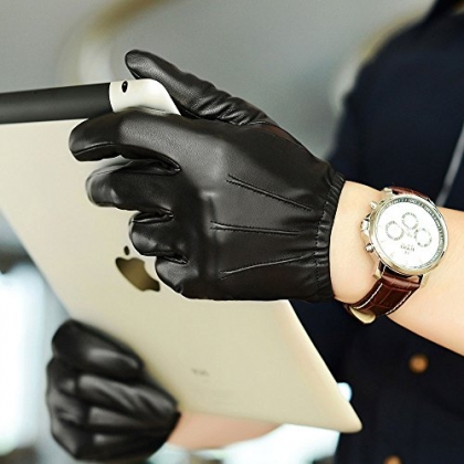 Leather Fashion Glove Touch