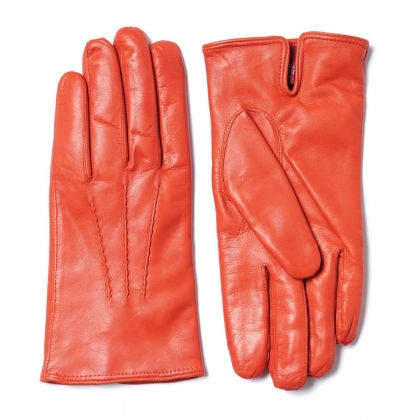 Leather Pink Fashion Gloves